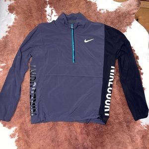 Nike windbreaker tennis jacket, quarter zip, size M.